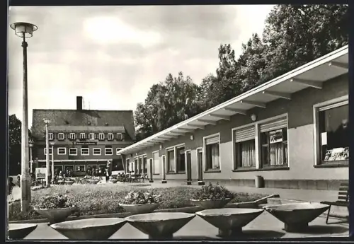 AK Kriebstein, Talsperre, HO-Gaststätte mit Ladenstrasse