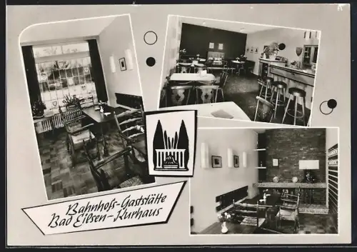 AK Bad Eilsen, Kurhaus, Bahnhofsgaststätte T. Nocon, Innenansichten