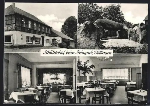 AK Dötlingen, Gasthaus Schützenhof G. Krumland, Steingrab