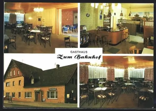 AK Hodenhagen, Gasthaus Zum Bahnhof, Inh. L. Leseberg, Bahnhofstrasse 47