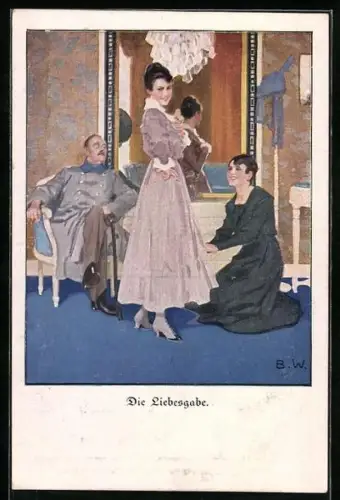 Künstler-AK Brynolf Wennerberg: Die Liebesgabe