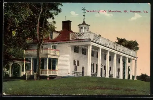 AK Mt. Vernon, VA, Washington`s Mansion on the shore of the Potomac