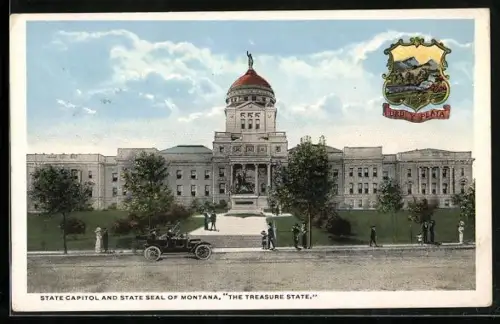 AK Helena, MT, State Capitol and State Seal of Montana