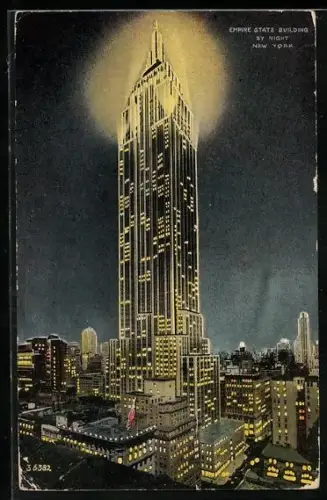 AK New York, NY, Empire State Building at night