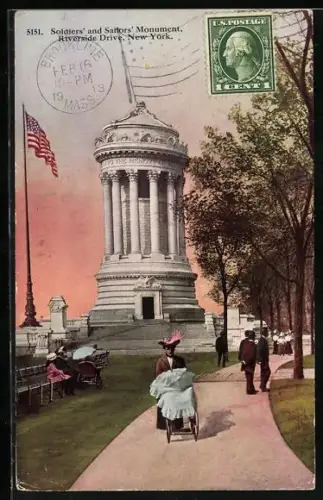 AK New York, NY, Soldiers and Sailors Monument, Riverside Drive