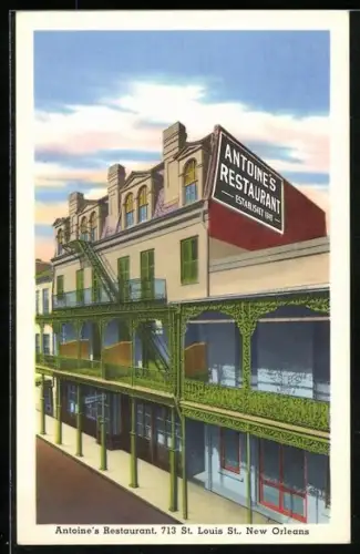 AK New Orleans, Antione`s Restaurant, 713-725 Saint Louis Street, Prop. Bernhard R. Guste