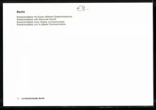 AK Berlin-Charlottenburg, Breitscheidplatz mit Kaiser-Wilhelm-Gedächtniskirche bei Nacht