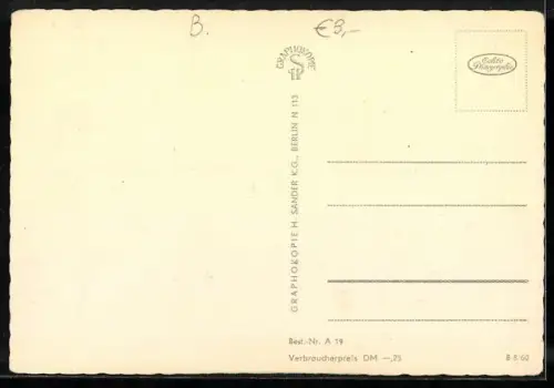 AK Berlin, Stalinallee, Ansicht aus der Vogelschau