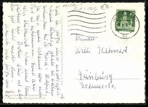 AK Berlin-Charlottenburg, Kaiser-Wilhelm-Gedächtniskirche, Europa-Center, Hotel Imperial