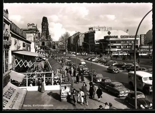 AK Berlin-Charlottenburg, Kurfürstendamm und Gedächtniskirche