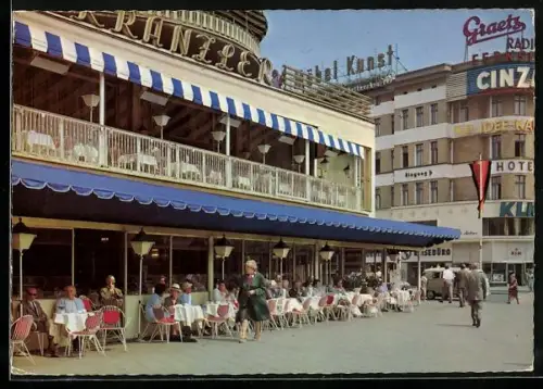 AK Berlin, Cafe Kranzler mit Gästen