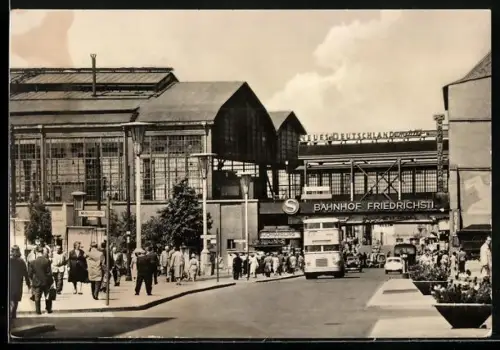 AK Berlin, Blick zum Bahnhof Friedrichstrasse
