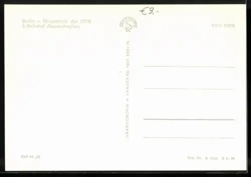 AK Berlin, S-Bahnhof Alexanderplatz