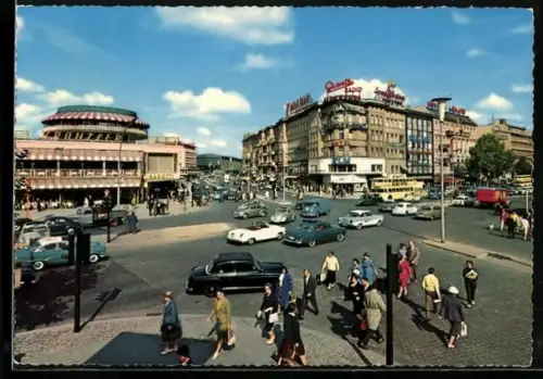 AK Berlin-Charlottenburg, Café Kranzler am Kurfürstendamm mit Doppeldeckerbus