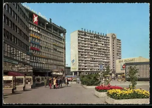 AK Berlin, Breitscheidplatz mit Hochhäuser am Zoo
