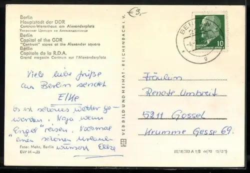 AK Berlin, Centrum-Warenhaus am Alexanderplatz