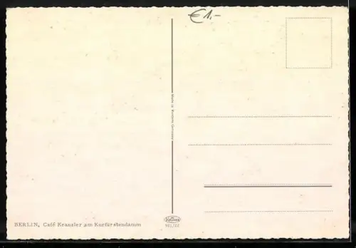 AK Berlin, Café Kranzler am Kurfürstendamm
