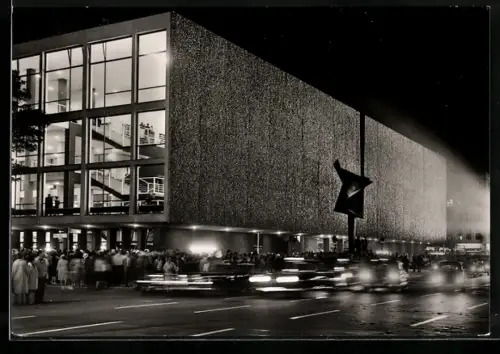 AK Berlin, Deutsche Oper Berlin mit befahrener Strasse