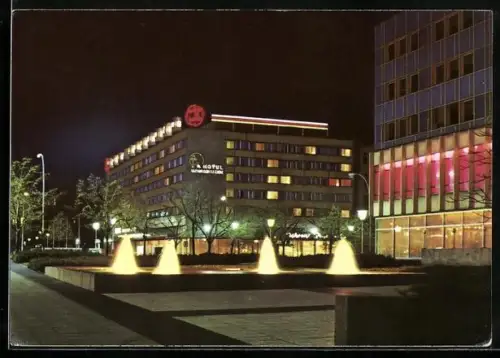 AK Berlin, Hotel Unter den Linden mit Brunnen
