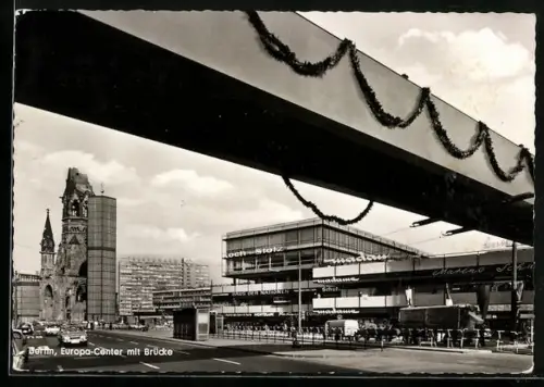 AK Berlin, Europa-Center mit Brücke