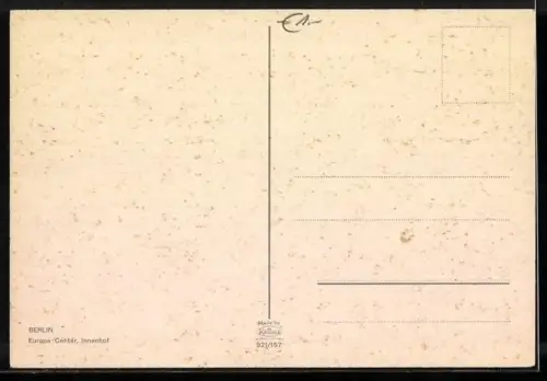 AK Berlin, Europa-Center, Innenhof