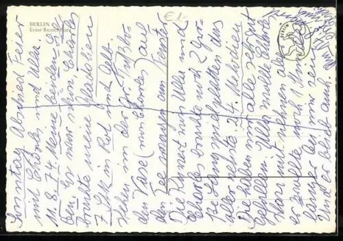 AK Berlin, Ernst-Reuter-Platz mit Springbrunnen und Telefunken-Hochhaus