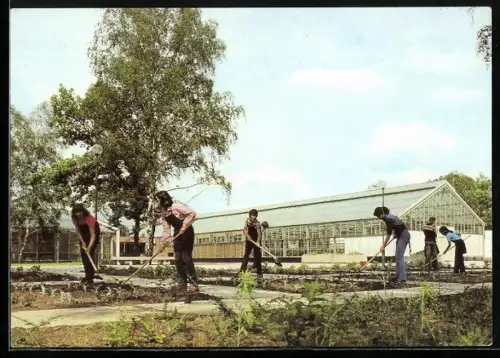 AK Berlin, Pionierpalast Ernst Thälmann mit Arbeitern