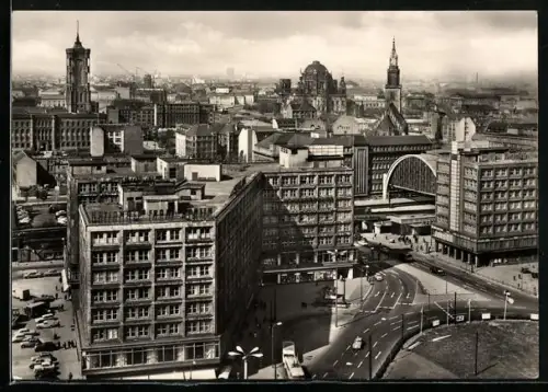 AK Berlin, Blick vom Haus des Lehrers am Alexanderplatz