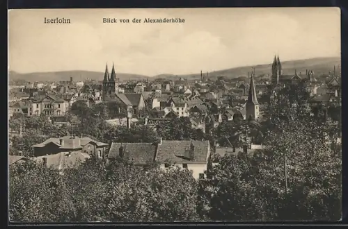 AK Iserlohn, Blick von der Alexanderhöhe