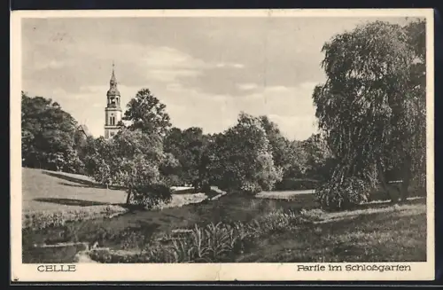 AK Celle, Partie im Schlossgarten