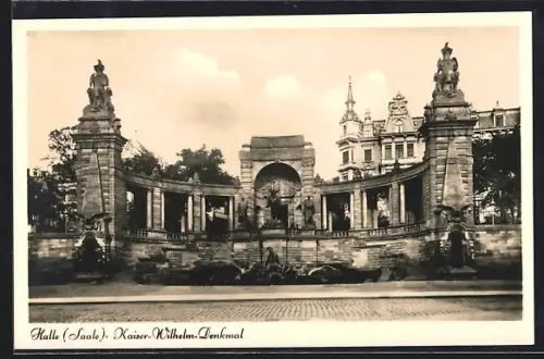 AK Halle /Saale, Kaiser-Wilhelm-Denkmal