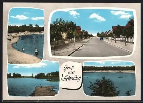 AK Wietzendorf, Badesee, Strassenansicht