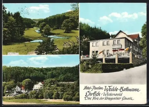 AK Ehrlich /Westerwald, Hotel-Pension Wedde-Bollmann