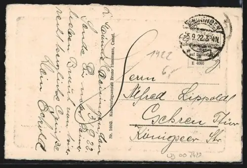 AK Meiningen, Strassenpartie mit Landestheater