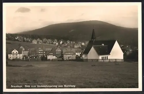 AK Braunlage, Blick vom Andreasbergerweg zum Wurmberg