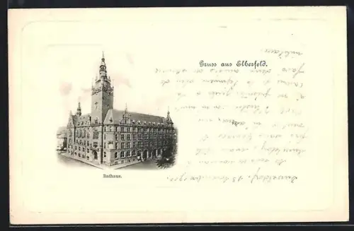 AK Elberfeld, Blick auf das Rathaus
