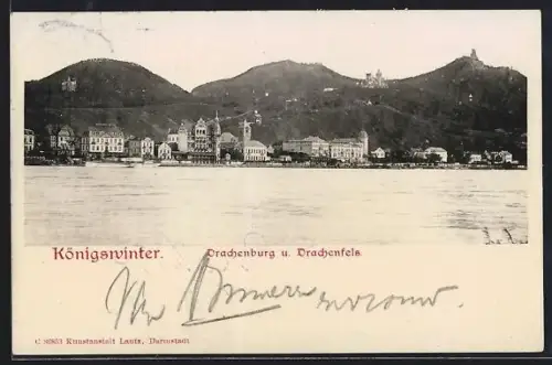 AK Königswinter, Drachenburg und Drachenfels