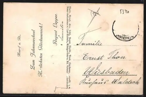 AK Grafenwerth, Rhein-Panorama von Grafenwerth aus, Raddampfer