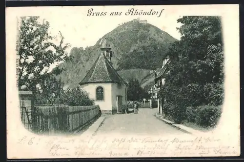 AK Rhöndorf, Teilansicht mit Kirche