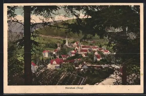 AK Herchen /Sieg, Café und Pension Haus Sonneck