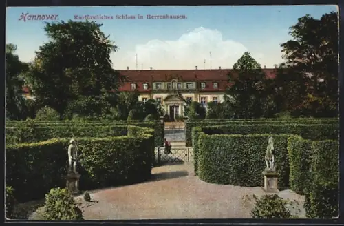 AK Hannover, Kurfürstl. Schloss in Herrenhausen