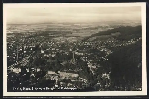 AK Thale /Harz, Blick auf den Ort