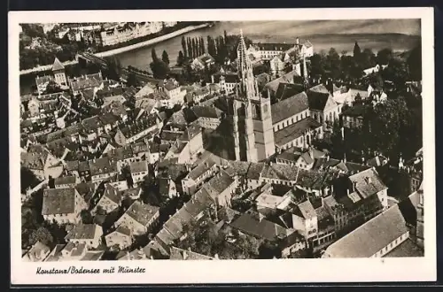 AK Konstanz a. B., Teilansicht vom Flugzeug aus