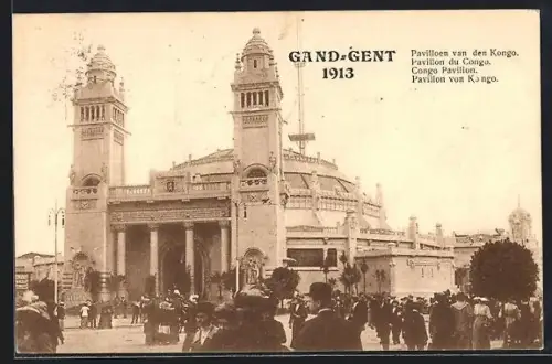 AK Gand, Exposition Universelle 1913, Pavillon du Congo