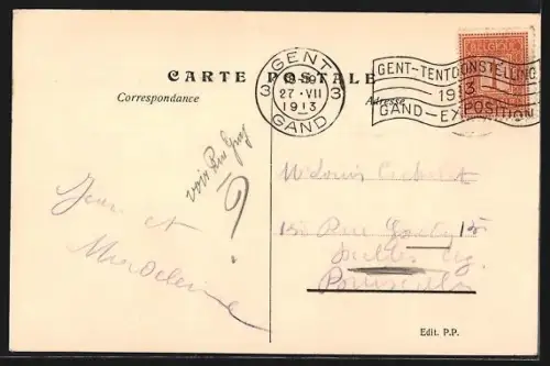 AK Gand, Exposition Universelle 1913, Pavillon du Congo