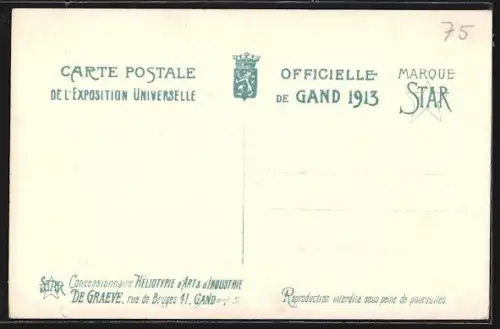 AK Gand, Exposition Universelle 1913, Le Salon d`Honneurs du Palais des Beaux Arts