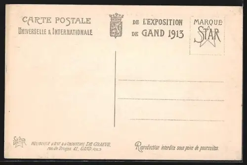 AK Gand, Exposition Universelle 1913, Floralies d`Eté