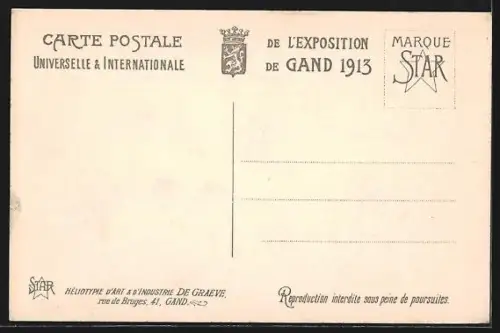 AK Gand, Exposition Universelle 1913, Floralies d`Eté