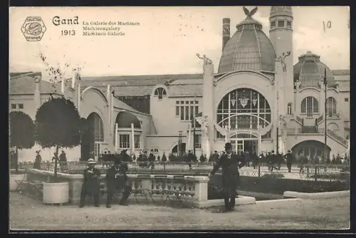 AK Gand, Exposition Universelle 1913, La Galerie des Machines