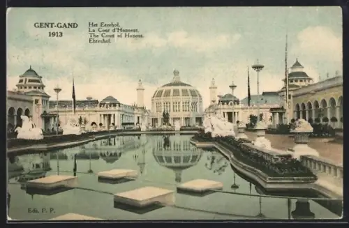 AK Gand, Exposition Universelle 1913, La Cour d`Honneur